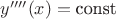 $y''''(x)=\text{const}$