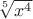 $\sqrt[5]{x^4}$