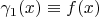 $\gamma_1(x)\equiv f(x)$
