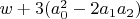 $w+3 (a_0^2-2 a_1 a_2)$