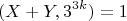 $$(X+Y,3^{3k})=1$$