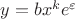 $y=bx^ke^{\varepsilon}$