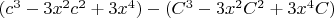 $(c^3-3 x^2 c^2+3 x^4)-(C^3-3 x^2 C^2+3 x^4 C) $