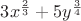 $3x^\frac{2}{3}+5y^\frac{3}{4}$
