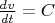 $\frac{dv}{dt}=C$