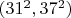 $(31^2, 37^2)$