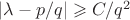 $|\lambda -p/q| \geqslant C/q^2$