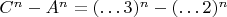 $C^n-A^n=(&hellip;3)^n-(&hellip;2)^n$