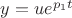 $y=ue^{p_1t}$