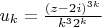 $u_k=\frac{(z-2i)^{3k}}{k^32^k}$