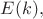 $E(k),$