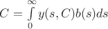 $C=\int \limits _0^{\infty }y(s,C)b(s)ds$