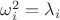 $\omega_i^2=\lambda_i$