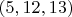 $(5,12,13)$