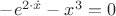 $-e^{2 \cdot \dot{x}}-x^3=0$ $-e^{2 \cdot \dot{x}}-x^3=0$