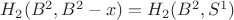 $H_2(B^2, B^2 - x)=H_2(B^2, S^1)$