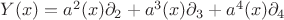 $Y(x)=a^2(x)\partial_2+a^3(x)\partial_3+a^4(x)\partial_4$