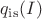 $q_\mathrm{is}(I)$
