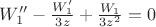 $W''_1- \frac{W'_1}{3z}+\frac{W_1}{3z^2}=0$