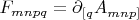 $F_{mnpq}=\partial_{[q}A_{mnp]}$