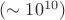 $(\sim 10^{10})$
