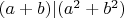 $(a+b)|(a^2+b^2)$