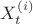 $X^{(i)}_t$