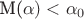 M(\alpha )<\alpha _{0}