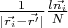 $\frac{1}{|\vec{r_i} - \vec{r'}|} \frac{l  \vec{n_i}}{N}$