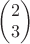 $\begin{pmatrix} 2 \\ 3 \end{pmatrix}$