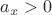 $\[{a_x} > 0\]$