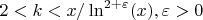$2<k<x/\ln^{2+\varepsilon}(x), \varepsilon>0$