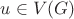 $u\in V(G)$