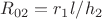 $R_{02}=r_1l/h_2$