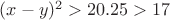 $(x-y)^2>20.25>17$