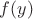 $\[f(y)\]$