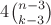 $4\binom{n-3}{k-3}$ $4\binom{n-3}{k-3}$