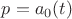 $p = a_0 (t)$