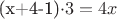 (x+4-1)\cdot3=4x