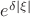 $e^{\delta|\xi|}$