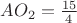 $ AO_2 = \frac{15}{4}$