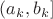 $(a_k,b_k]$