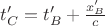 $t_C'=t_B'+ \frac{x_B'}{c}$