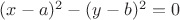 $(x - a)^2 - (y - b)^2=0$