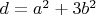 $d=a^2+3b^2$