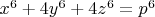 $x^6+4y^6+4z^6=p^6$