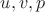 $u,v,p$