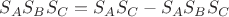 ${S_A}{S_B}{S_C}={S_A}{S_C}-{S_A}{S_B}{S_C}$