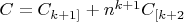 $C=C_{k+1]}+n^{k+1}C_{[k+2}$