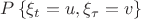 $P\left\lbrace\xi_{t}=u, \xi_{\tau}=v\right\rbrace$